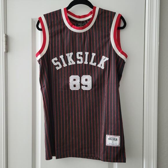 SikSilk Retro Classic Basketball Vest tank Size XS - Picture 8 of 14